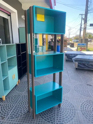 Estatante tipo colmeia para livros ou decoração