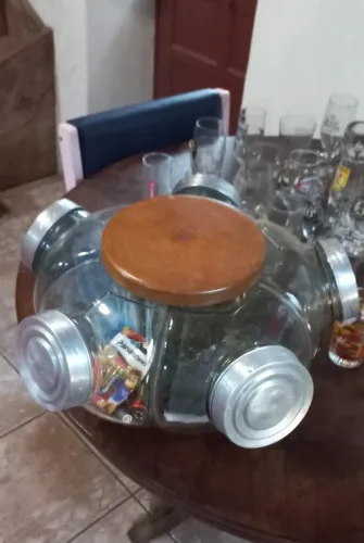 Baleiro de vidro antigo