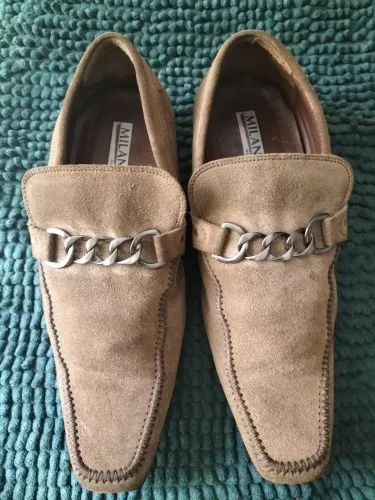 Mocassim Milano camurça caqui 39