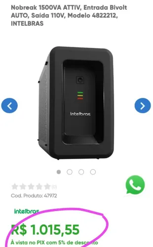 NOBREAK INTELBRAS 1500W