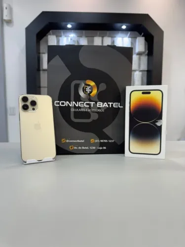 iPhone 14 Pro Max 128gb Gold - Bateria 100% - Aceitamos Seu Usado - 3099,00 Loja Física.