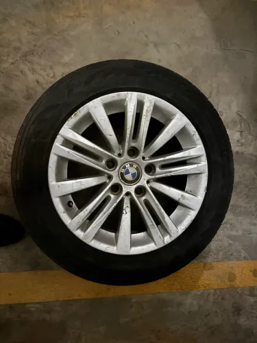 Roda BMW 320i com pneu goodyear Eagle excellence, aro 16, medida 215/55