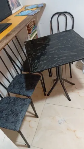MESA COZINHA 4 CADEIRA TAMPO GRANITO NOVA ZERA .NAO FACO ENTREGA ZAPIU 75.99200.5484