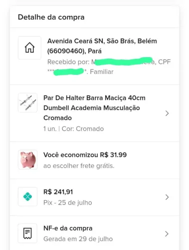 Halter barra maciça