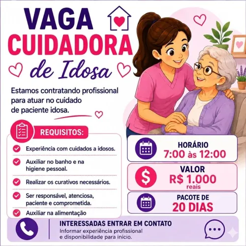 Vaga Cuidadora de idoso