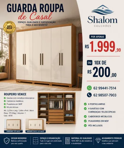 Guarda roupa de casal 