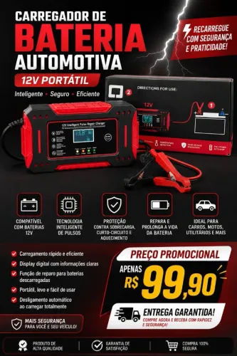Carregador de Bateria Automotiva 