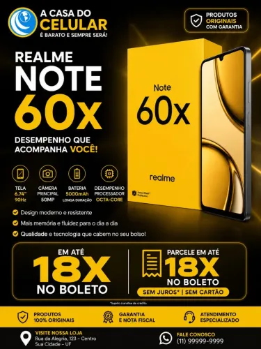 FACILIDADE NA COMPRA DO SEU CELULAR EM ATÉ 18x NO BOLETO!!!