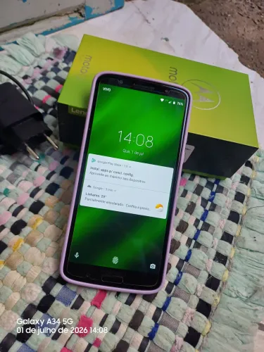 MOTO G6 PLUS 64GB/4GB RAM ZERADO!COMPLETO!! ( SOU DE LINHARES!!)