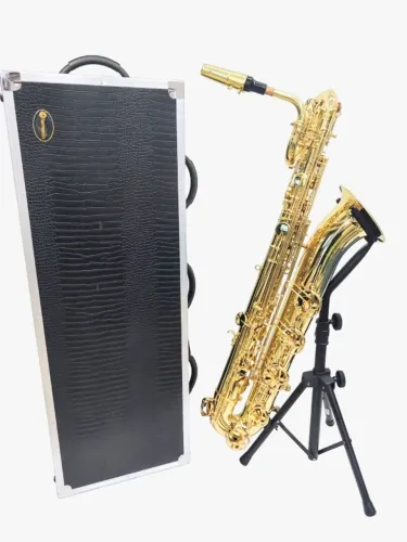 Sax Barítono Harmonics Mib HBS-110L Novo -Aceito trocas - Parcelo 21x