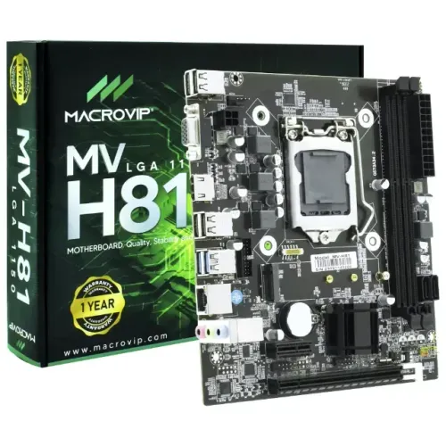 Placa Mãe H81 Macrovip MV-H81 LGA 1150 DDR3 Intel 4th Gen