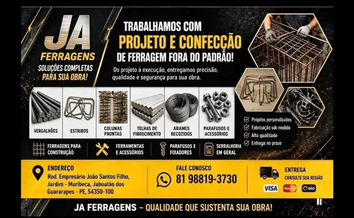 FERRAGENS PARA SUA OBRA!