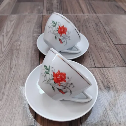 2 xicaras de chá porcelana pozzani