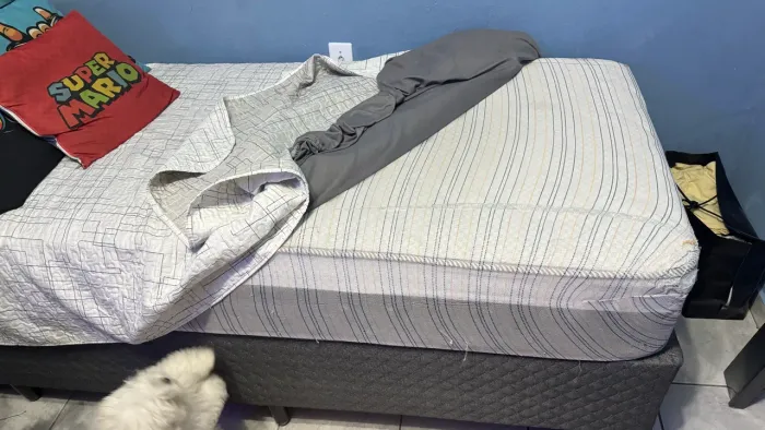 CAMA BOX solteiro - com cabeceira