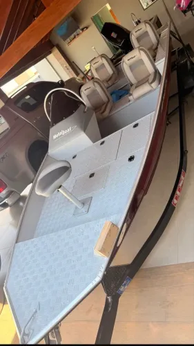 Barco com motor fish