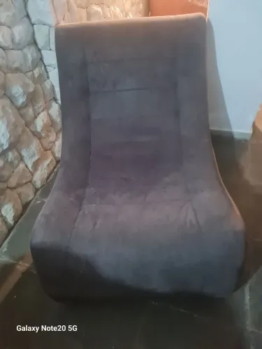 Poltrona Chaise Couro Nobuck Legítimo 