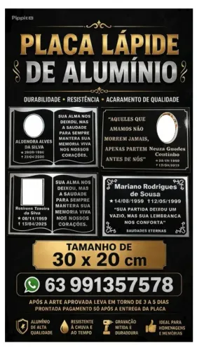 Placa fúnebre (lápide)