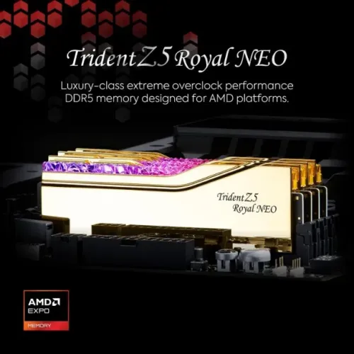G.Skill Trident Z5 Royal Neo RGB 32GB (2x16GB) DDR5 6000MHz CL28 Silver - Open Box
