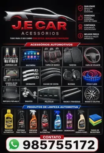 Todos os tipos de acessórios automotivo som etc