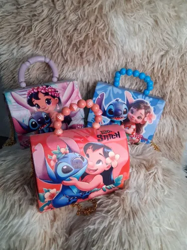 Dia das crianças a turma do stitch bolsinha