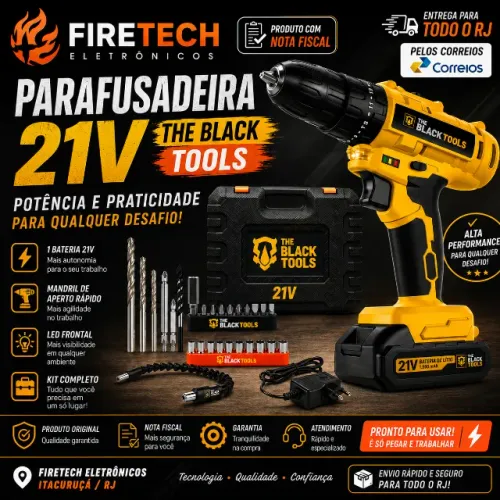 Parafusadeira Black Tools 21V