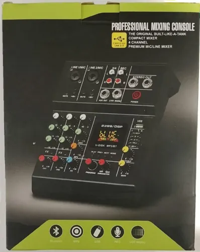 Mesa de som 4 canais NOVA