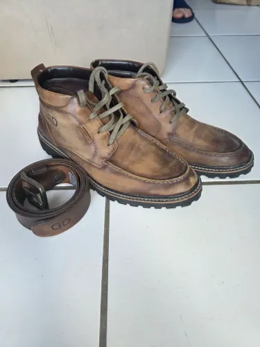 Bota Masculina Democrata Rústica Tam. 43 + cinto