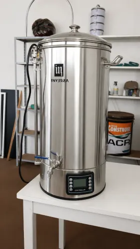 Panela Cervejeira Elétrica Automática Inversa 52L + Fermentador 50L