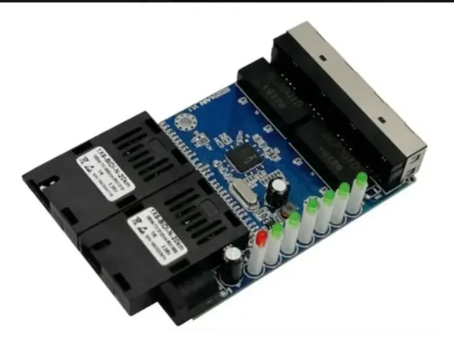 Par de Switch Conversor de Fibra Óptica Dangos 4 Portas RJ45 