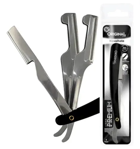 Navalhete Navalha Corte Barbeiro Barba Profissional Aço Inox