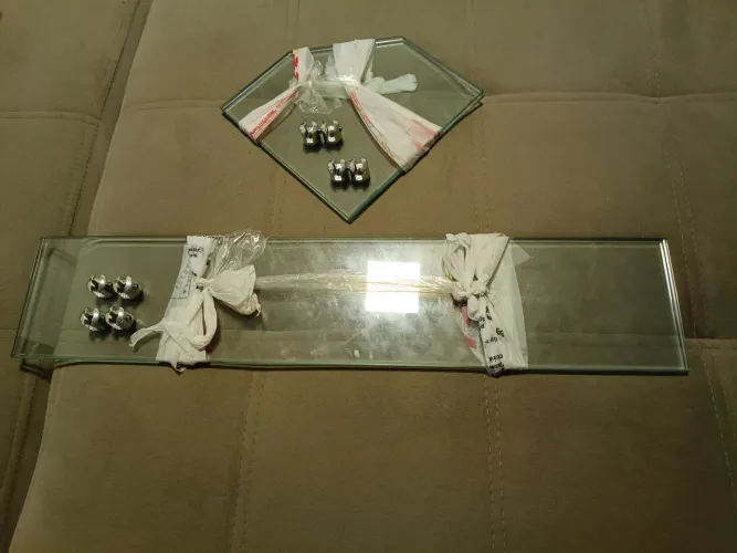 Conjunto Prateleiras de vidro 6 mm