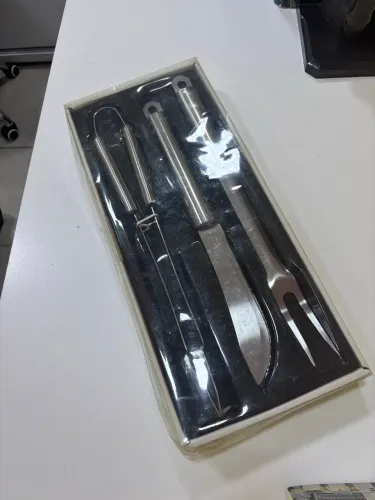 Conjunto de garfos e faca para churrasco - inox