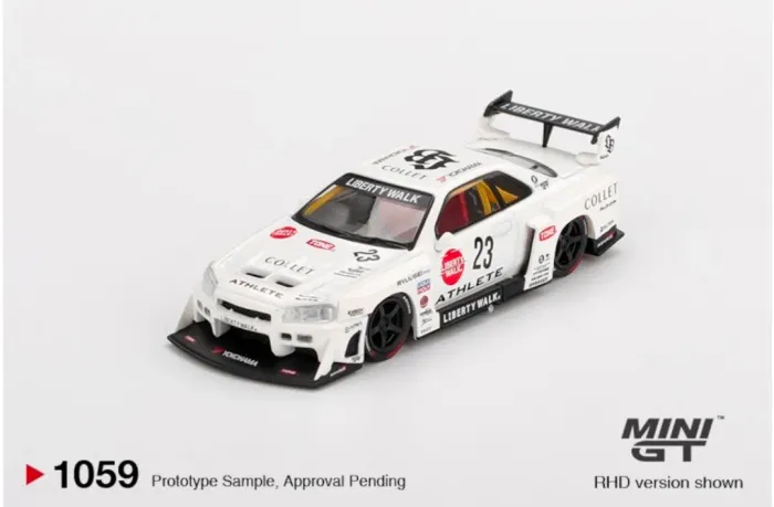 MiniGT 1059 - Nissan LB-ER34 Super Silhouette ATHLETE/COLLET /Blister packaging