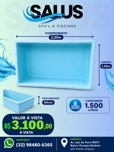 Casco de piscina 2,20 x 1,30 x 0,60 
