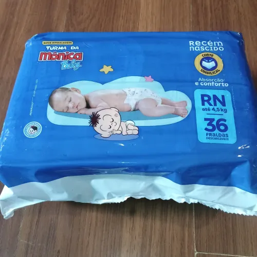 Fralda turma da Monica RN 36 unidades 