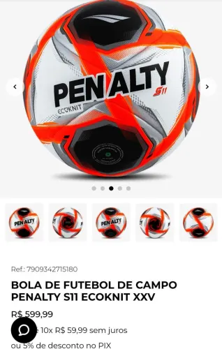 BOLA PENALTY ECOKNIT S11 PROFISSIONAL
