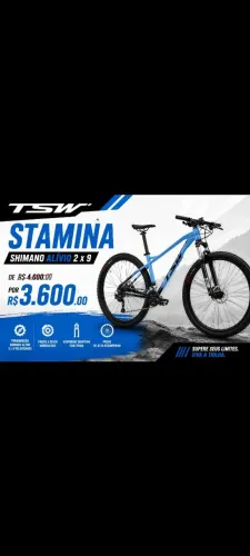 Bicicleta Tsw Stamina NOVA PREÇO DE CUSTO DE R$ 4.600.00 POR R$ 3.600.00