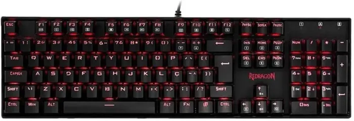 Redragon TECLADO MECANICO MITRA SWITCH MARROM, Preto