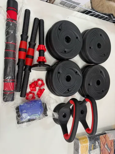Kit treino em casa pesos academia anilha