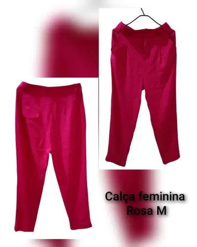 Calça feminina rosa 46
