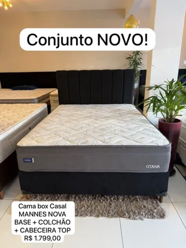 Cama Box Casal MANNES NOVA - ENTREGO