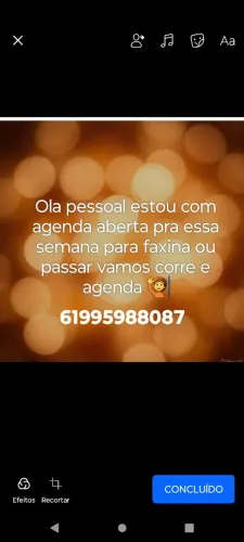 Sou diarista e passadeira