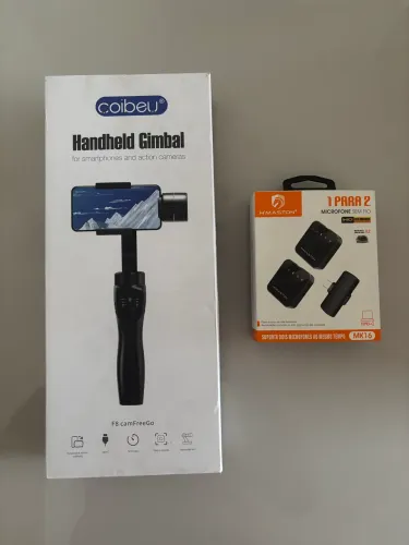 Estabilizador de Câmera e Microfone de Celular