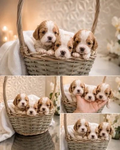 Belíssimos filhotes de cavalier na cor blenhaim e tricolor 