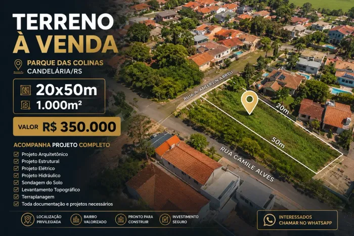 TERRENO À VENDA - PARQUE DAS COLINAS | CANDELÁRIA