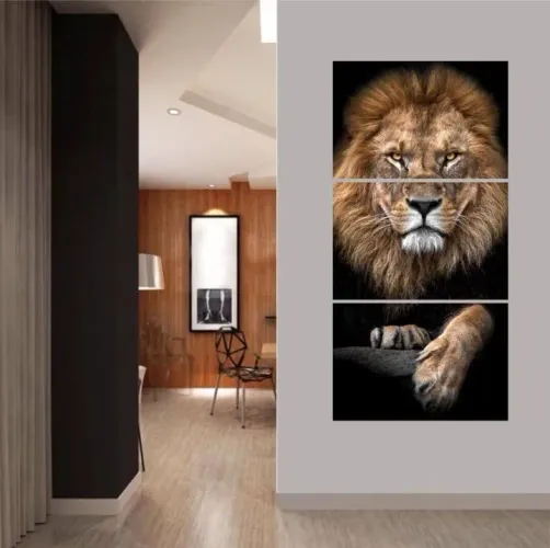 Quadro decorativo leão 