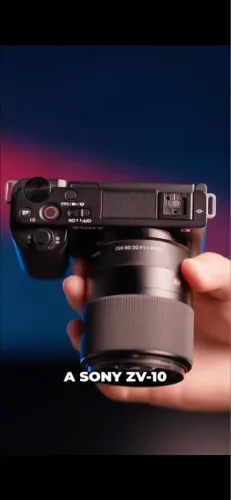 Câmera Sony ZV E10 com câmera do kit + Lente Viltrox 25mm 1.7
