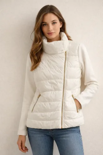 Jaqueta feminina tam PP off white da Old Navi