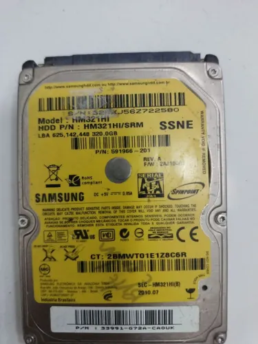 Hd Samsung 320gb 2.5 notebook
