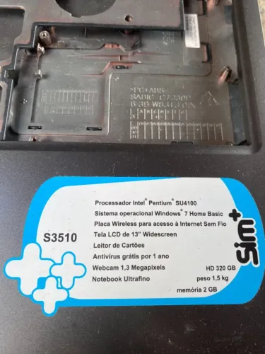 Carcaça completa notebook Sim+ S3510